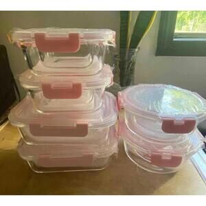 Glass food storage containers